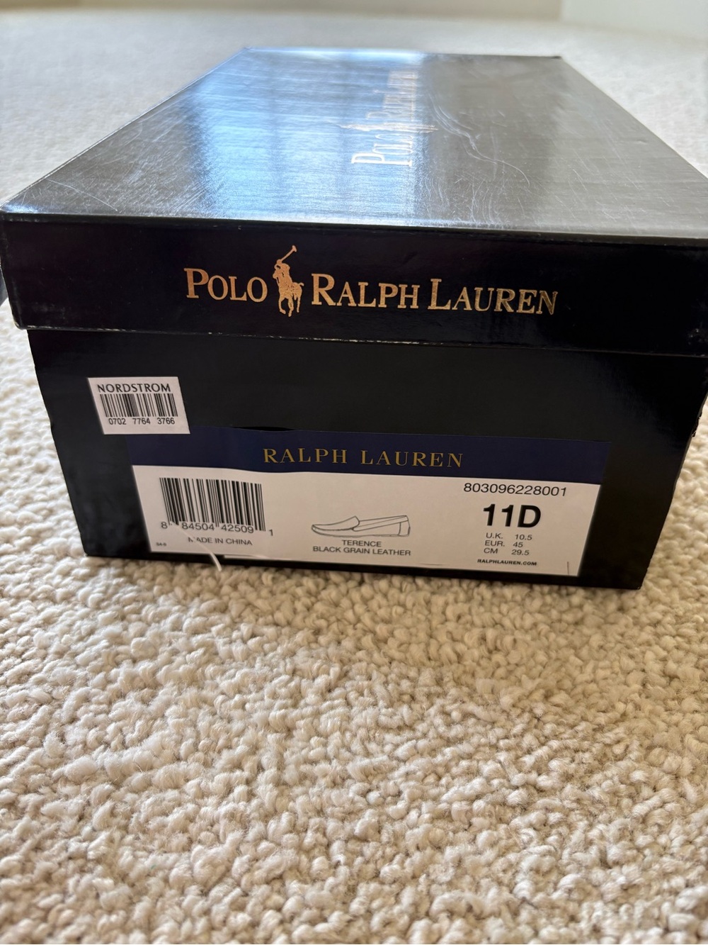 Polo by Ralph Lauren Men's Terence black grain leather loafers - Picture 7 of 8